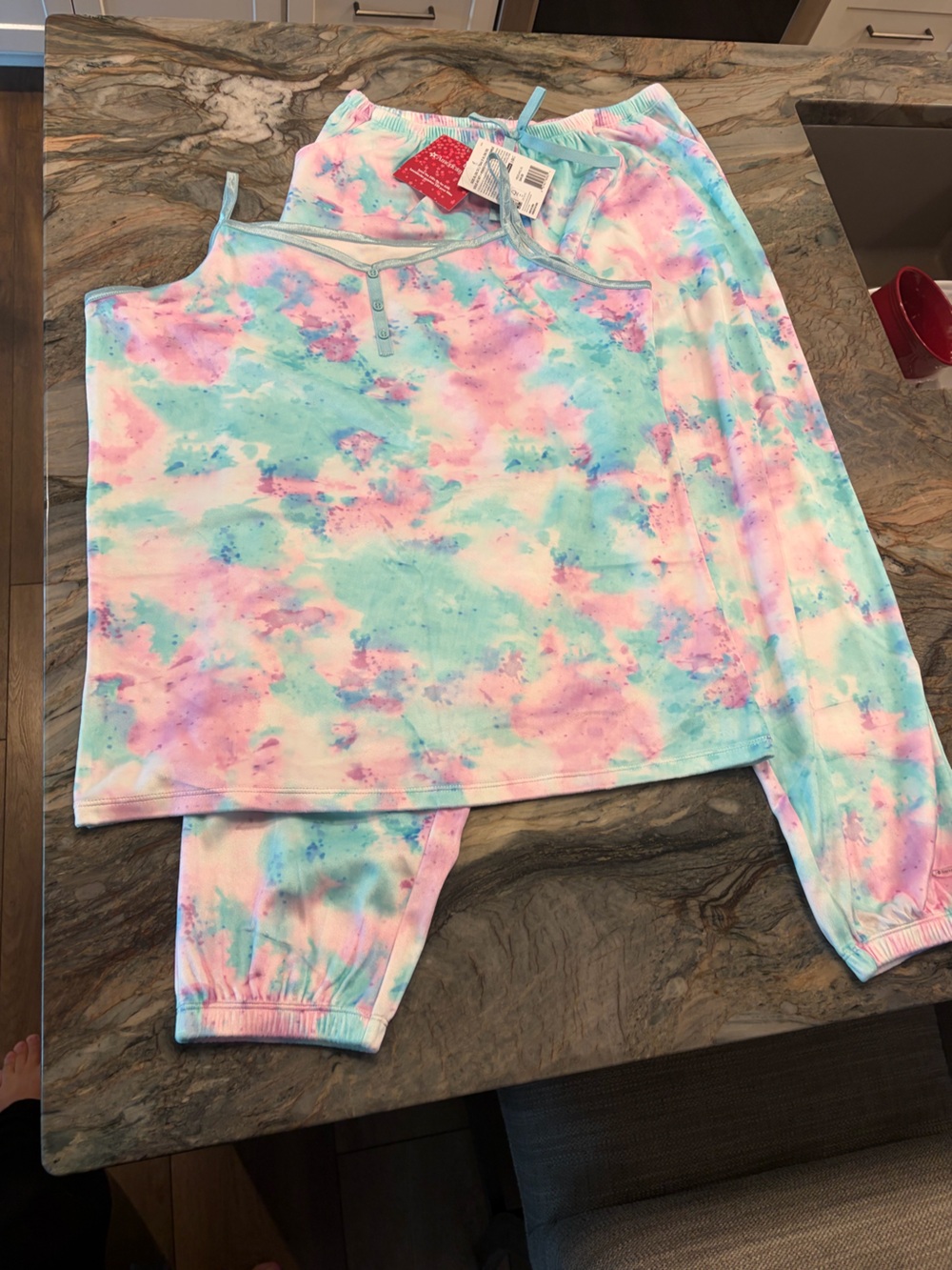 American Girl Pastel Tie-Dye Tank and Jogger Pajama Set - “Seize the ZZZs”